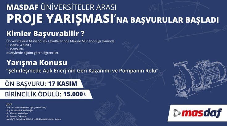 Masdaf’ın düzenlediği üniversiteler arası proje yarışması için başvurular başladı